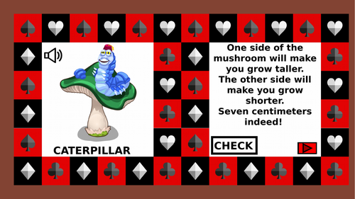 Alice in Wonderland. Activities.