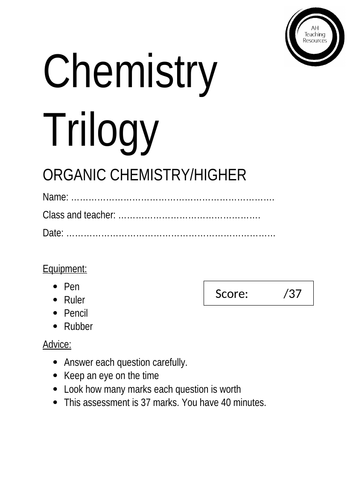 GCSE Chemistry Hydrocarbons Assessment