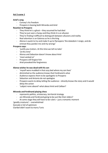 Tempest act 5 scene 1 analysis