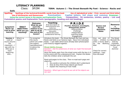 20 Lesson Plans based on book The Street Beneath My Feet by Charlotte Guillain and  Yuval Zommer