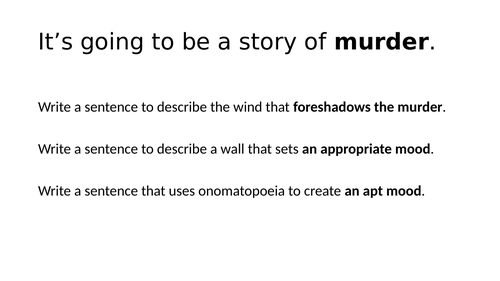 KS3, "The Adventure of the Speckled Band" Lesson 3, Mood through Setting, Explaining effect