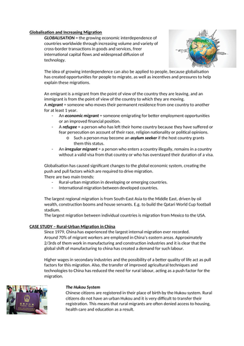 Migration, Identity and Sovereignty Revision Notes