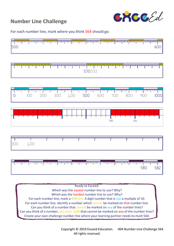 Number Line Reasoning Challenge (Mini-Assessment)