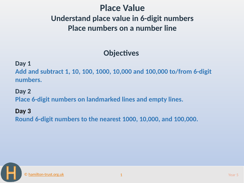 Place value in 6-digit numbers - Teaching Presentation - Year 5