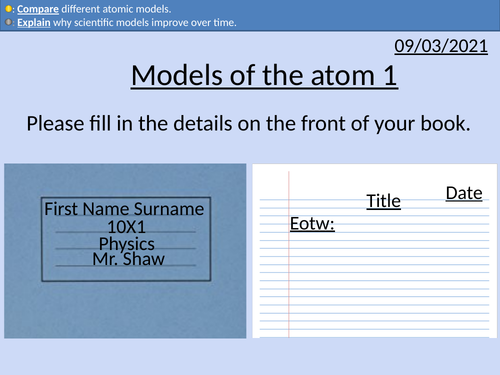 GCSE Physics: Development of the Atomic Model 1