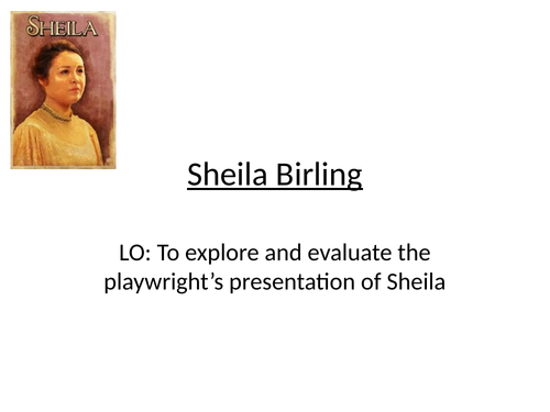 New AQA An Inspector Calls - lesson 8 Sheila