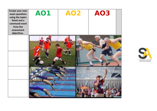 GCSE PE - Make your own question grids