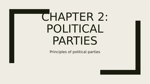 Edexcel A-Level Politics - Political Parties