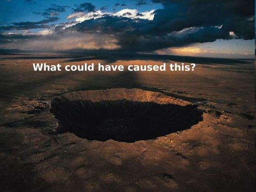 What are the factors that affect the size of an impact crater picture