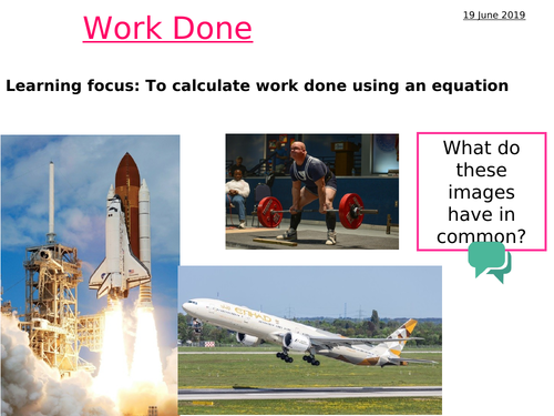 KS3 / KS4 Lesson on Work Done