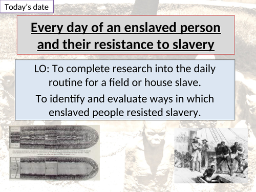 Punishment and resistance of enslave people during the Transatlantic Slave Trade