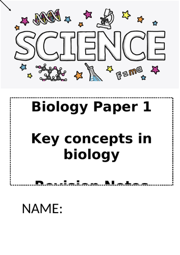 Biology Key Concepts revision booklet