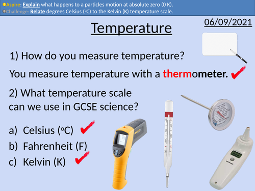 GCSE Physics: Temperature Scales and Changes.