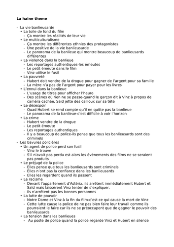 La Haine themes