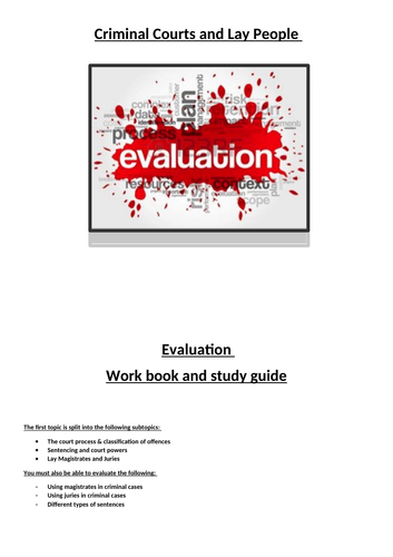 Law 01 OCR Booklet 5 - Evaluation of Lay People and Sentencing