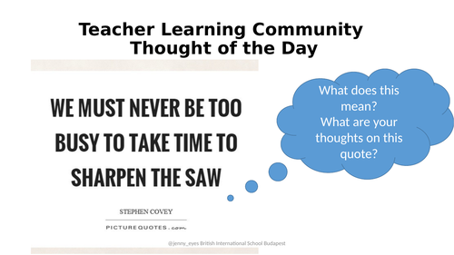 Questioning Teacher Learning Community