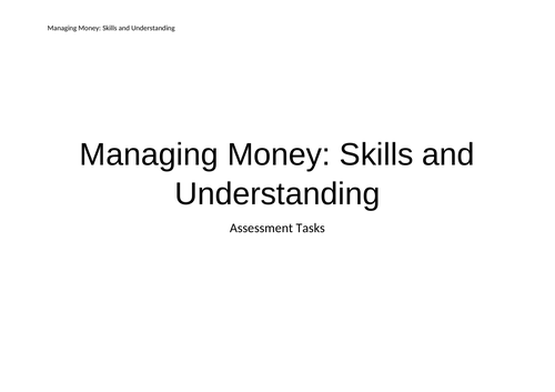 Managing Money Skills Assessment Programme - Inclusion