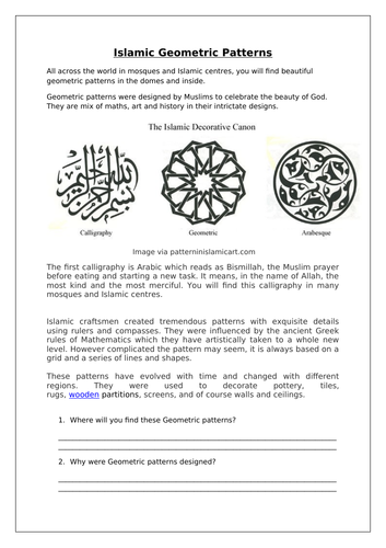 Islam geometric patterns RE