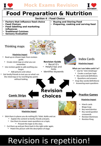 AQA GCSE Food Preparartion & Nutrition Section 4 Revision Book
