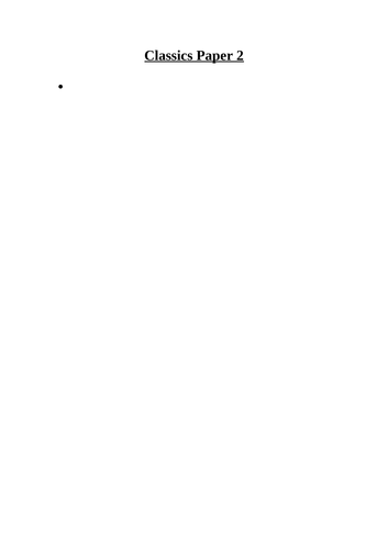 Classics Paper 2 OCR: War and Warfare - Culture