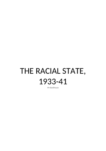 Democracy and Nazism: The Racial State notes