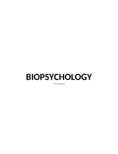 Biopsychology notes