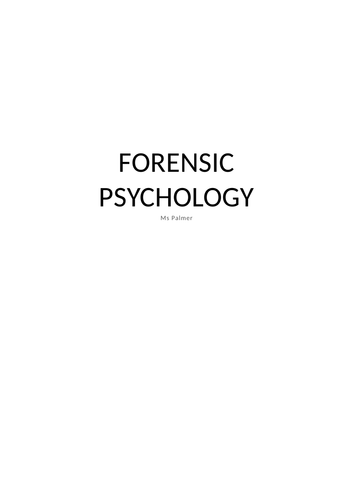 Forensic psychology notes