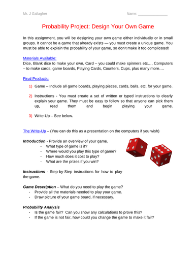 Probability Game Design Project