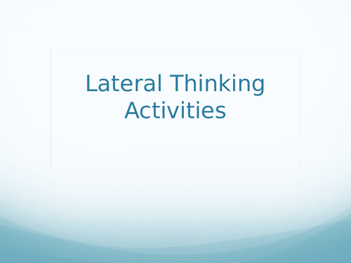 Lateral Thinking Activities