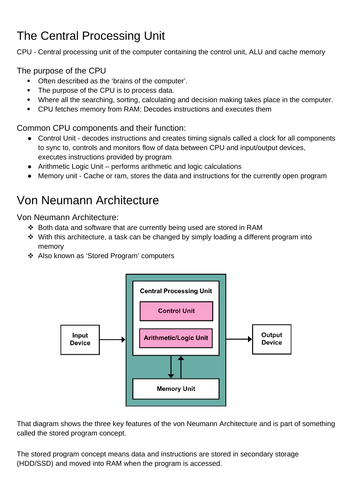 GCSE OCR COMPUTER SCIENCE (9-1 spec) PAPER 1 NOTES