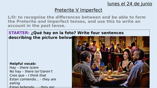 Preterite V Imperfect tense