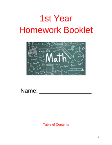 ks2 maths homework booklet