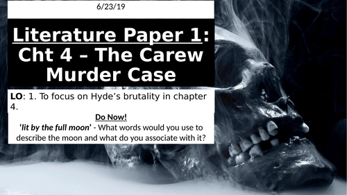 'The Strange Case of Dr Jekyll and Mr Hyde' Chapter 4: character of Hyde.