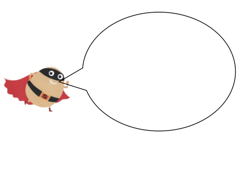 Supertato speech bubbles