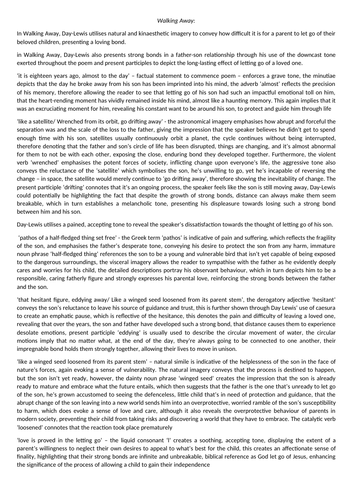 Walking Away - Cecil Day Lewis key quotes analysis