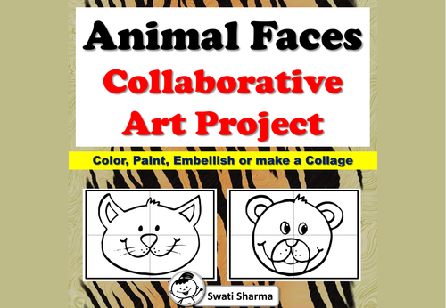 Animal Faces Collaborative Art Project