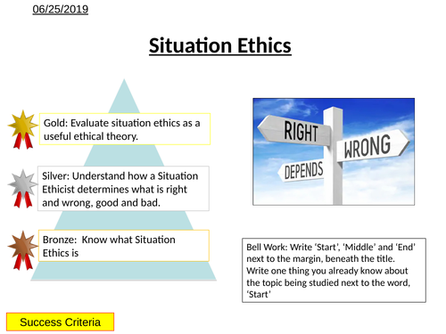 Morality - Situation Ethics