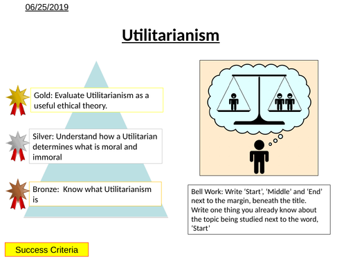 Morality - Utilitarianism