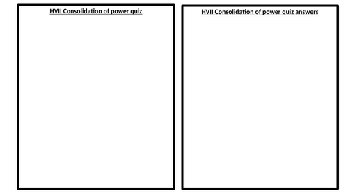 Henry VII quiz templates