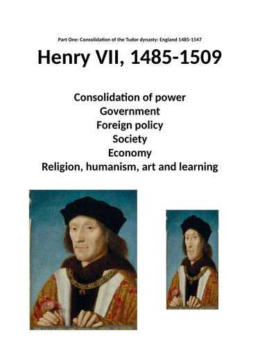 Henry VII Revision booklet