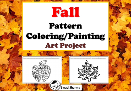 Fall, Leaves, Pattern Coloring, Painting, Art Project