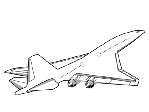 Concorde Airliner coloring picture