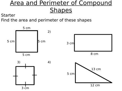 KS3 Area and Perimeter of Compound Shapes