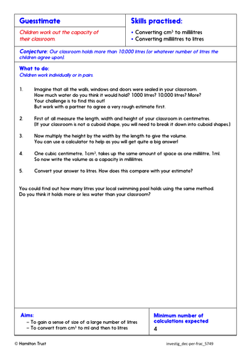 Compare and use 3-place decimals - Problem-Solving Investigation - Year 5