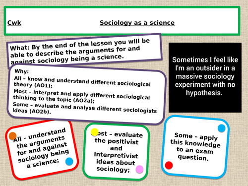 AQA A level Is sociology a science?