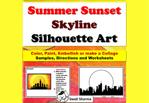 Fall, Summer, Sunset Skyline, Cityscape, Silhouette Art Project