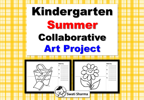 Kindergarten Summer Collaborative Art Project/Painting/Coloring Activity