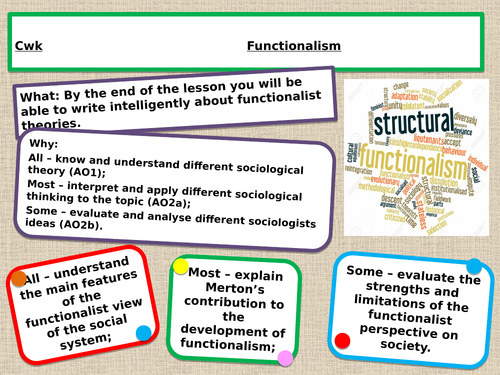 A level Sociology functionalism