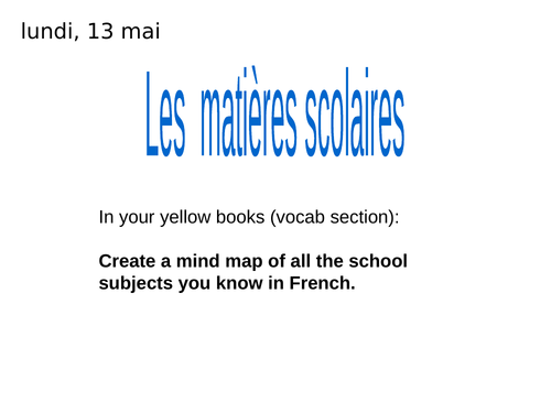 School AQA French lessons subjects uniform timetable