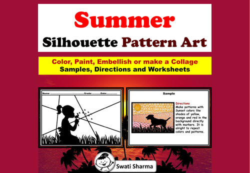 Summer Silhouette Pattern/Pop Art Project
